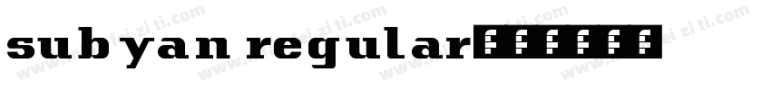 subyan regular字体转换